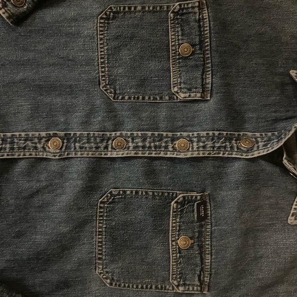 Lauren Jeans Co Ralph Lauren 90s Blue Denim Shirt M - Picture 3 of 8